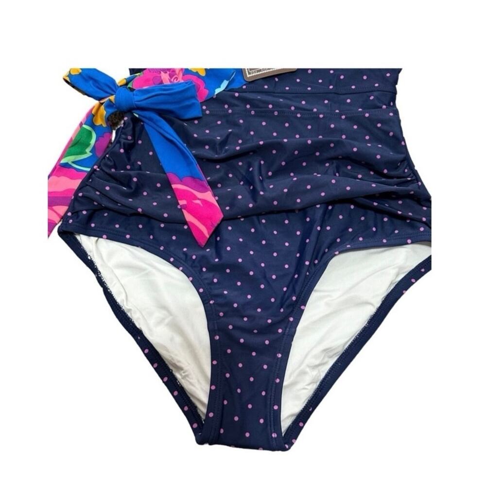 NWT Matilda Jane SANDCASTLE QUEEN Navy Floral Dot One Piece Swimsuit Size S - Picture 3 of 10